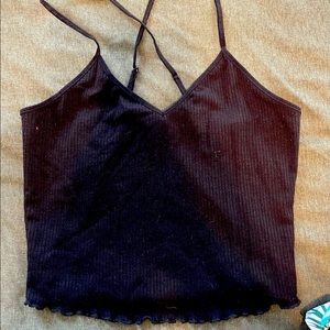 Black cropped tank
